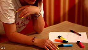 blonde teen model fucks amateurs and shows off tits