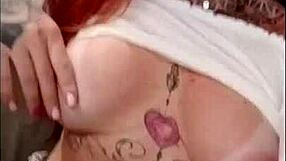 wanna see this tattooed Brazilian redhead's natural tits, big ass and tight holes up close?