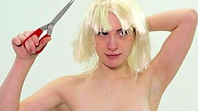 I chopped my sub bitch's hair off she's still hairy