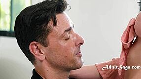 most modelesque blonde babe kenna james shows off her intimate belly piercing in sensual couple scene