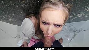 violet cox sneaks up on stepbrother jerking with her panties then rides him cowgirl style