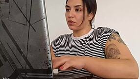 so carla's just working away and lets out these wild farts in her fantasy routine