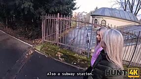 Hunt4k: Blonde Girlfriend Fucks Muscular Landlord Outdoor in Cuckold Lesbian Pickup