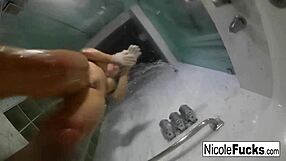 Nicole Aniston Soaks Her Big Tits in Steamy Shower Masturbation Bliss!