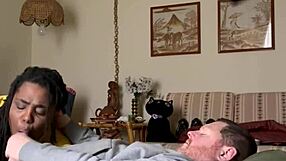 homemade ebony amateur girlfriend craves sucking big black cock in bedroom