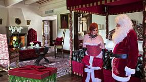 granny carmen claus spreads for amateur creampie missionary holiday fun