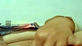 Grandma sneaks cucumber into mature pussy