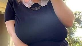 alt milf next door smokes casually out back