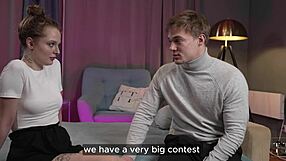 skinny student slut deepthroats monster cock then creampie pussy tight wet