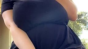 alt milf next door smokes casually out back