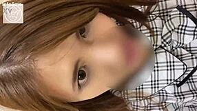 Japanese OL lines up guys for deepthroat monster