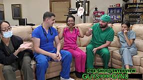 Doctor Canada Rips Clothes Examines Nurse Channy Crossfire Gyno Style