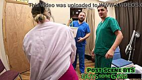 Doctor Canada Rips Clothes Examines Nurse Channy Crossfire Gyno Style
