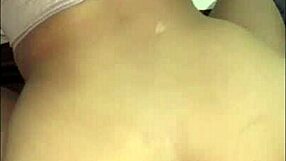 arabic slut bent over wall by friend's husband, his cock stuffs her fat ass twice hard