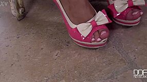 czech girl next door spreads legs in heels for steamy foot fetish casting interview