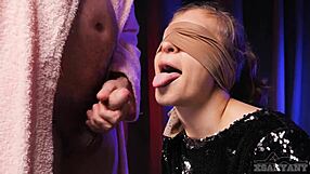 im so angry stepbro tricked me into deepthroat sucking his huge cock in taste game 😡💦