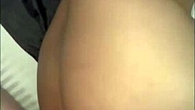 arabic slut bent over wall by friend's husband, his cock stuffs her fat ass twice hard