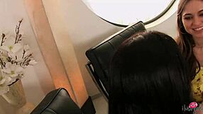 aspen rae and riley reid team up to devour cougar cherie deville's curves