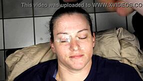 Huge Homemade Facial Cumshot Blasts Straight into Her Eyes!!