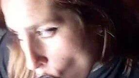 Slutty puta deepthroats and spits on cock sloppy