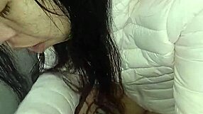 chilean brunette fucks hard in abandoned hospital taking semen in mouth and on face