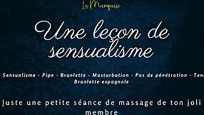 french girlfriend gives sensual solo handjob lesson