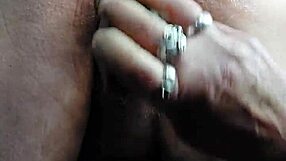 granny shoves cucumber deep in hairy wet pussy!