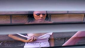 Britney Kane fucks monster cock doggystyle in garden fishnets