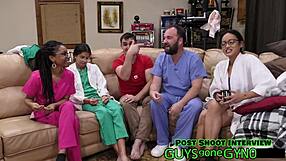 Doctor Canada Rips Clothes Examines Nurse Channy Crossfire Gyno Style