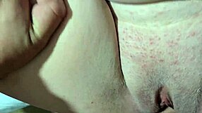 Stepsis sneaks in for close up tight shaved pussy creampie pov fucking