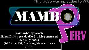 Brazilian Nymph Bianca Dantas Double Anal Dap Monster Cock Balls Deep Atm