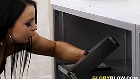 payton preslee begs for monster cock with her big natural tits at the gloryhole