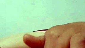 Grandma sneaks cucumber into mature pussy