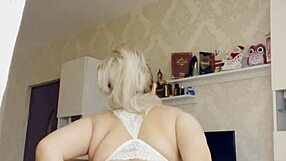 Blonde Babe Ass Panties Down Tease