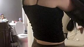 slow striptease reveals ripped clothes and bare curves