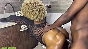 Stepdad fucked me with BBC in kitchen, water running wet!