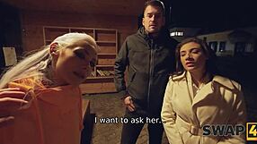 Huge cock pounds two Colombian wives in wild swap orgy with husbands watching