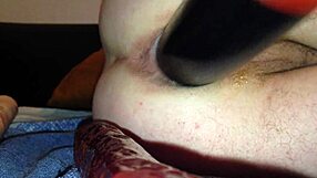 beer bottle dildo stretches tight asshole for wild anal toy fuck