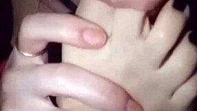 Polish Lesbian Self-Worships Feet with Black Nail Polish