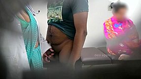 Doctor Strokes Patient's Cock with Handjob While Mommy Watches in Hospital