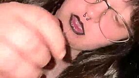 Chubby goth girl really knows how to take every inch of her man's throbbing cock deep