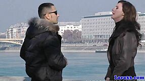 British milf picked up and bent over in boots for sneaky cumshot surprise