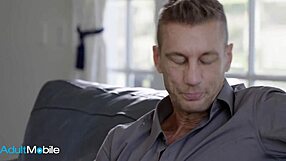 Stunning Blonde Moans Loud Taking Bent-Over Doggystyle Anal Pounding On Sofa With Cum On Ass