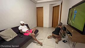 brazilian hotwife fists huge pussy for cuckold while husband gone