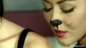 petite czech lesbians finger pussies with furry halloween buttplug tails