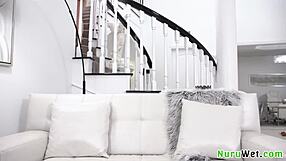 two slutty tattooed teens share seth's cock in wild nuru threesome 😈💦