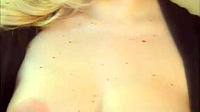 Russian Blonde Cougar Goddess Spreads Pussy and Pinches Nipples