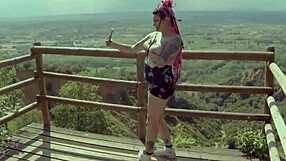 guy fucks big tits tattooed spanish influencer bent over doggystyle missionary public workout mirador