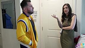 Annoying neighbor rides cock cowgirl while hubby's away, why not join?