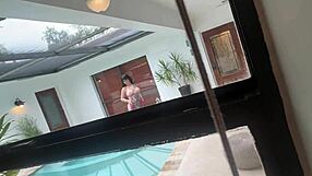 Caught Gooning to Goth Trippi Rose Step Sister Rips Clothes for Creampie Ride